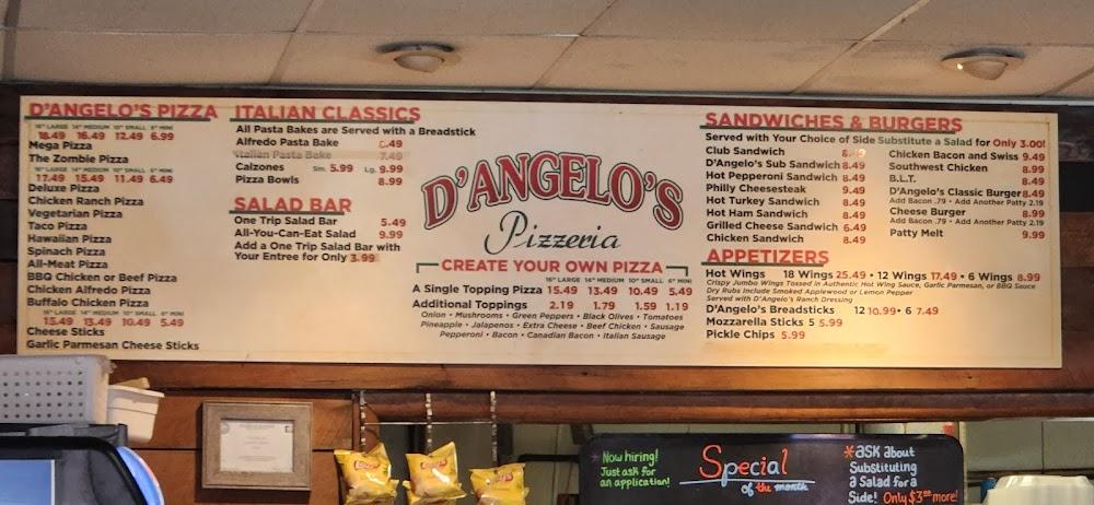 D'Angelo's Pizzeria Menu image 1